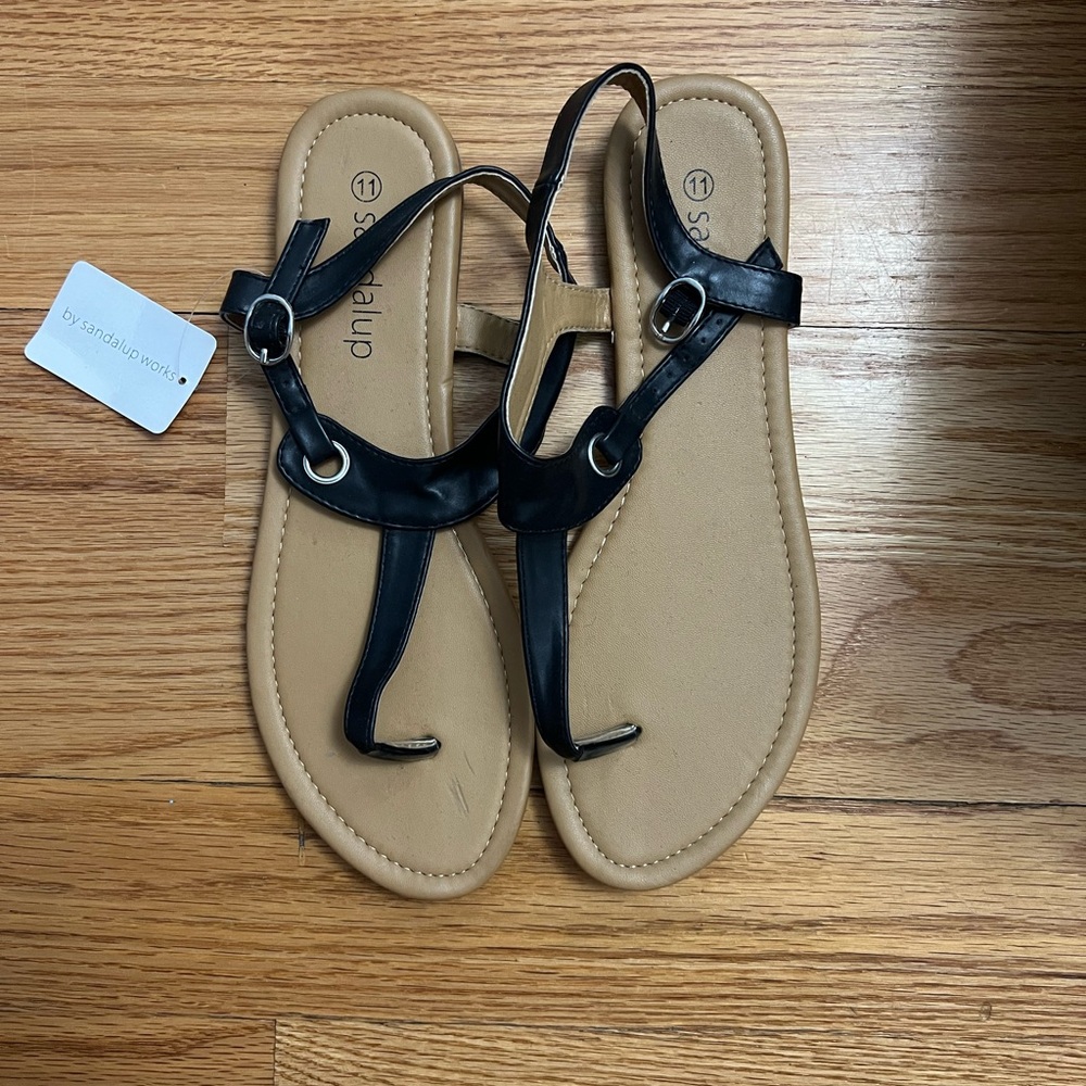 Black and Tan Women's Sandals